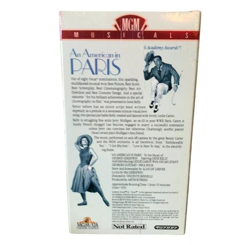 New - An American in Paris VHS Gene Kelly George Gershwin Classic MGM Sealed - Picture 2 of 2
